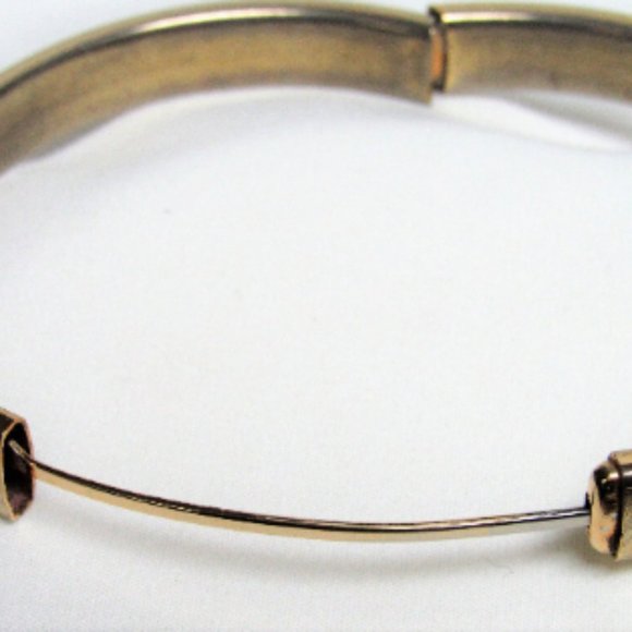 Vintage CRAFMERE 12K GOLD BRACELET With Slide Etched Design Lovely Estate Find - Picture 3 of 6